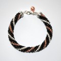 Black Beaded Work Bracelet